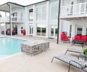 Lakehouse with private pool