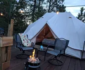 Sibley Bell Tent 2 @EvansCliff, Hot Tub! Beautiful Canyon High-rise deck