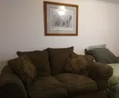 One bedroom apartment, that sleeps up to 2 adults and one child w/ a large yard.