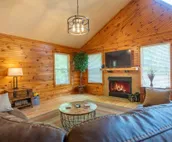 Sunny Woods Cabin - Beautifully designed modern rustic getaway with fire pit