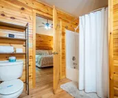 Sunny Woods Cabin - Beautifully designed modern rustic getaway with fire pit