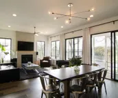 NEW modern lake house + apt for 15: HOT TUB, beach, firepit, playground, games!