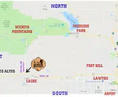 5 Cabins at The Lazy Buffalo, Sleeps 16 Wichita Mountains Cache Lawton Fort Sill