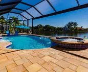 Scenic water view. 2 master suites with direct pool access. Villa Casa Amarilla