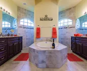 Scenic water view. 2 master suites with direct pool access. Villa Casa Amarilla