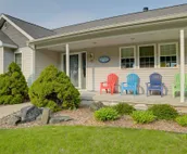 Lakefront De Tour Village Home w/ Deck & Fire Pit!