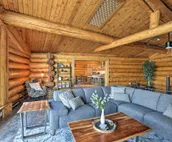 Fairbanks Log Cabin w/ Waterfront Deck & Views!