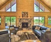 Cabin on Lake w/ 63 Acres & Trails + Guest House!