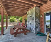 Cabin on Lake w/ 63 Acres & Trails + Guest House!