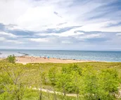 Birder's Home on the Galien River Preserve w/ Huge Deck, Fireplaces & Great View