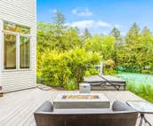 Lakefront home with private pool, hot tub, guest house & private beach