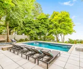 Lakefront home with private pool, hot tub, guest house & private beach