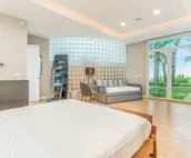 Lakefront home with private pool, hot tub, guest house & private beach