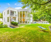 Lakefront home with private pool, hot tub, guest house & private beach