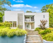 Lakefront home with private pool, hot tub, guest house & private beach