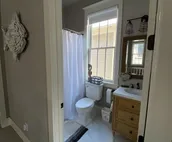 Two story home steps from restaurants, pools, and swim beach at Lake Eufaula!