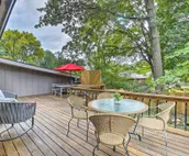 Overland Park Home w/ Deck & Waterfall Pond!