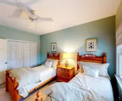 Dog-friendly golf getaway by the beach with private pool, hot tub & deck