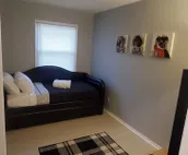 Cheerful cozy luxurious suite