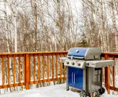 Gorgeous cabin home with private hot tub, private washer/dryer, & gas fireplace