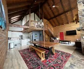 Family friendly lakefront chalet with hot tub and master suite