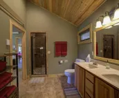 Cabin close to Nemo, private stocked pond and hot tub great for families!