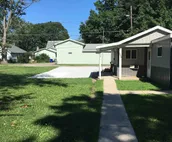 A small house in a quiet neighborhood