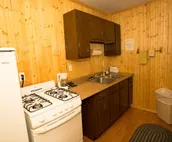 Rustic cabins with modern amenities 2Q Kitchen