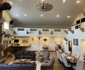 Spacious modern lodge outside of city.