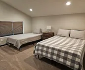 Spacious modern lodge outside of city.