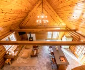 Log Cabin + Guest House on a Pond with Hot Tub