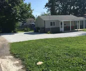 A small house in a quiet neighborhood