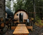 Salted Roots Blue Door A-Frame Cabin