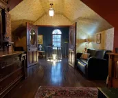 100 year old house with a castle inspired feel.