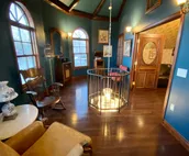 100 year old house with a castle inspired feel.
