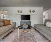 Village cozy-modern ranch with huge shower!