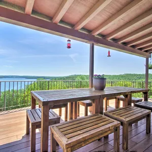 Lake Norfork Home w/Waterview Patio + Balcony