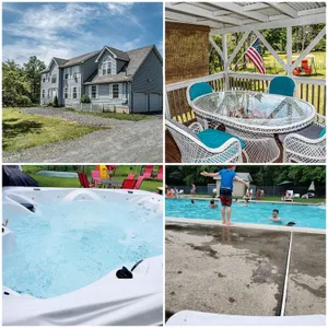 Big house, hot tub, sauna, fireplace trampoline, fire pit...