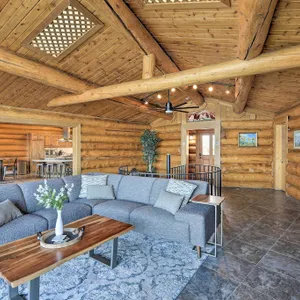 Fairbanks Log Cabin w/ Waterfront Deck & Views!