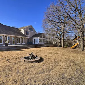 Grand Tulsa Getaway with Private Pond, Dock & Deck