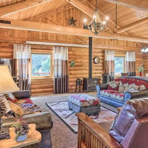 Hill City Log Cabin w/ On-Site Trout Fishing!
