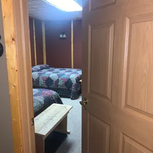 Two double beds in hotel like quarters