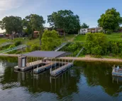 Grand Lakefront Oasis with boat dock